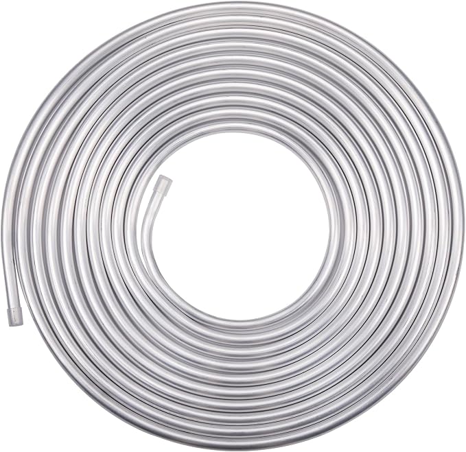 1/2" OD Aluminum Hard Fuel Line Hardline Tube Tubing Coil 10 Feet Roll by Podavelle