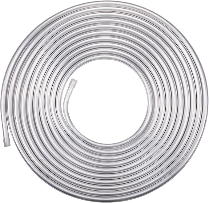 1/4" OD Aluminum Hard Fuel Line Hardline Tube Tubing Coil 25 Feet Roll by Podavelle