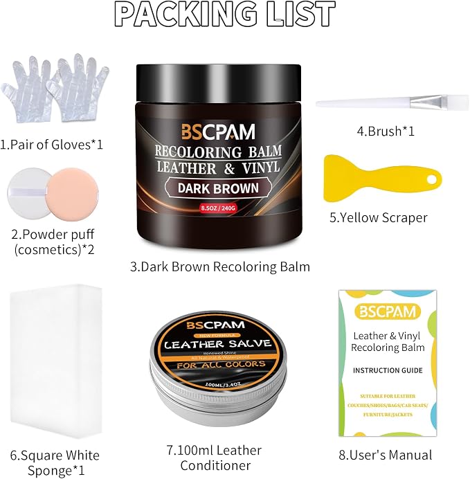 Dark Brown Leather Recoloring Balm - Image 6