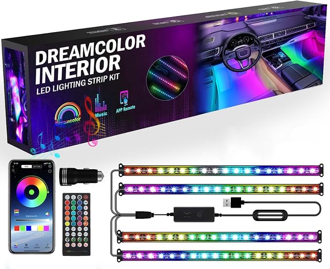 72LED USB Interior Strip Lights Dream Color RGB-IC 12V DC by EJsSUPERCAR