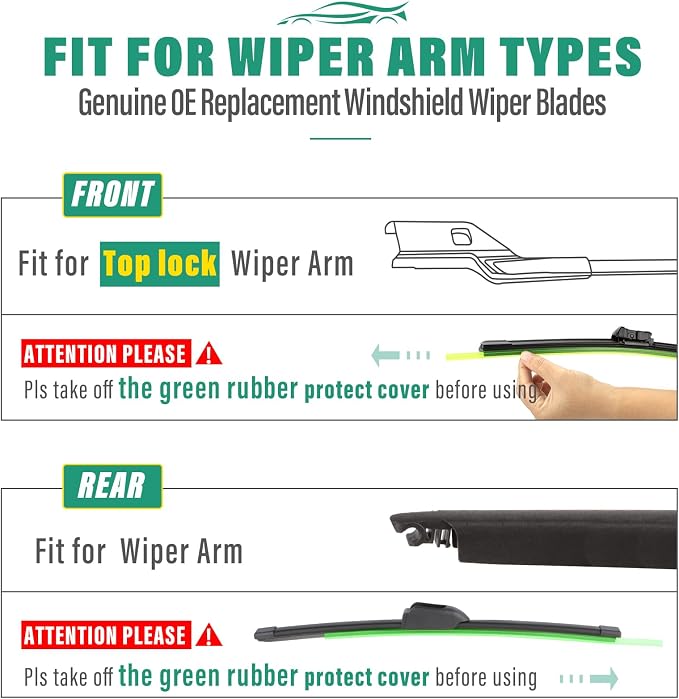 26" 19" 12" Windshield Wiper Blades Replacement - Image 8