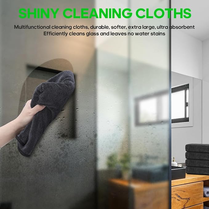 2 Pack Microfiber Towels Extra Large Ultra Absorbent Drying Towel - Image 8