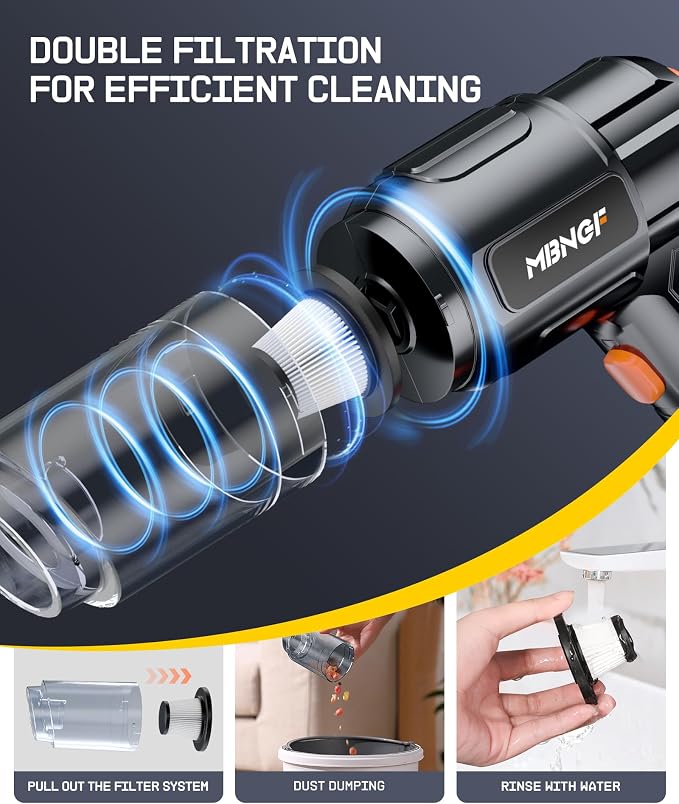 Car Vacuum Portable Cordless, High Power Suction & Blower, Wireless Handheld - Image 5