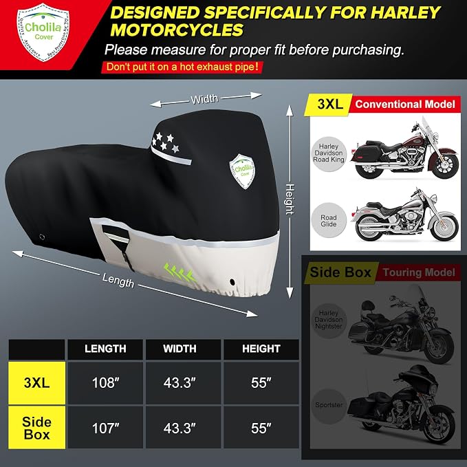 CholilaCover Motorcycle Cover for Touring Models - Image 3