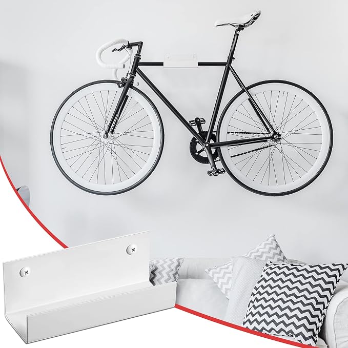 Blulu 4 Pieces Wall Mount Ladder Wall Wheelbarrow Hanger Steel Garage Storage - Image 7