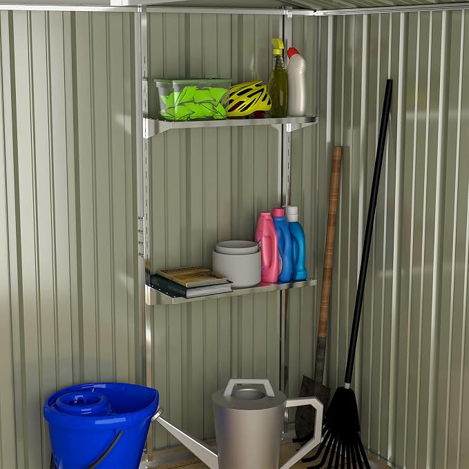 Patiowell 10 x 10 FT Metal Outdoor Storage Shed - Image 8