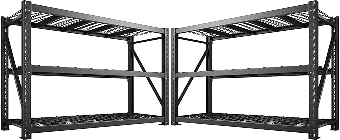 Bepatio 77" W Garage Shelving Heavy Duty, Ultra Wide Storage Shelves 3 Tier by Bepatio