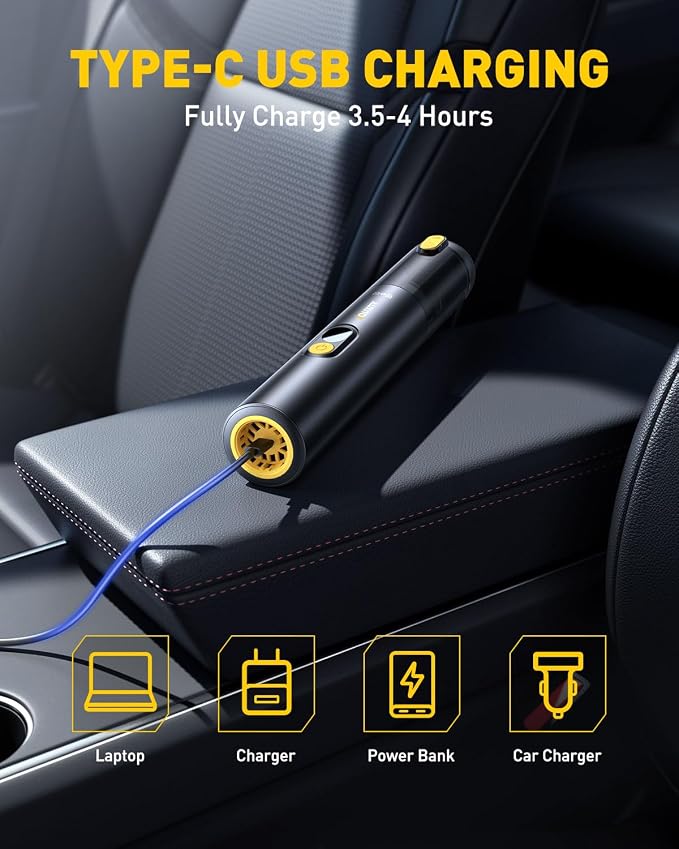 AUXITO Car Vacuum Portable Cordless 14000Pa Powerful Suction, Handheld Vacuum - Image 7