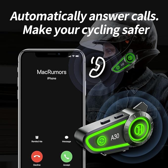 Motorcycle Helmet Speakers Helmet Bluetooth Headset Headphone Automatic Answer - Image 8