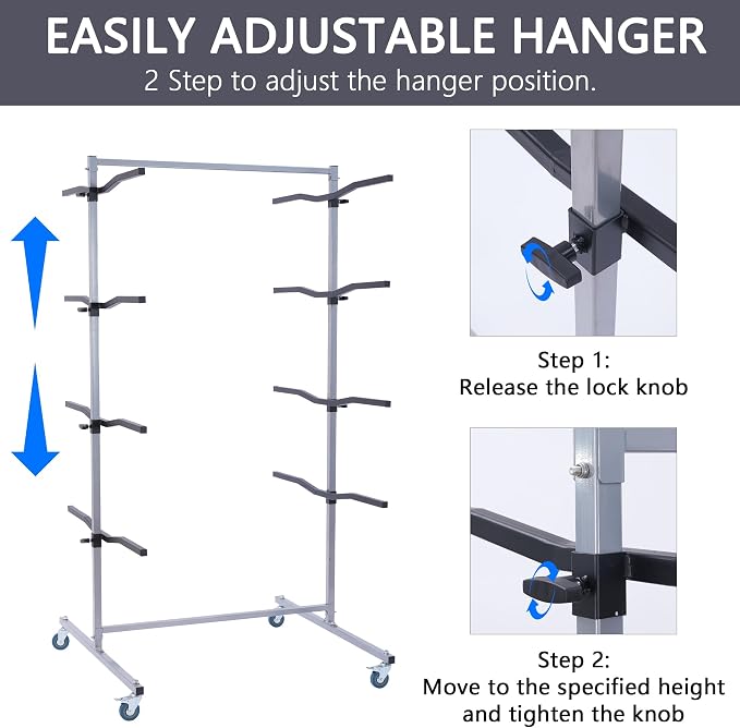 Mobile Bumper Storage Rack, Double-Sided Bumper Stand - Image 3