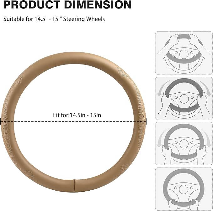 【2025 Model】 High-Grade Real Cowhide Steering Wheel Cover - Image 6