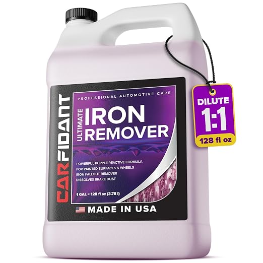 Iron Remover for Car Detailing – Iron Decon Spray, Pulls Out Brake Dust by Carfidant