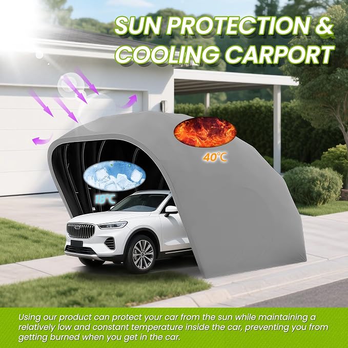 Heavy Duty Stainless Steel Carport, Semi-Automatic Carport, Retractable Car - Image 4