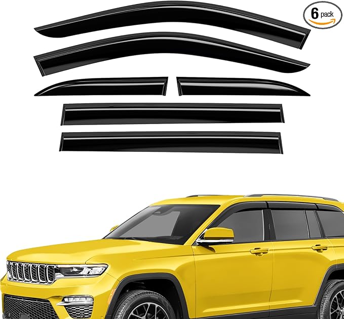 Extra Durable Window Deflectors Tape-On Window Visors Rain Guards Fit by AEROGUYSCustomfitrainguard