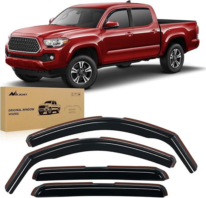 Nilight in Channel Rain Guards for Tacoma 2005 2006 2007 2008 2009 2010 2011 by Nilight