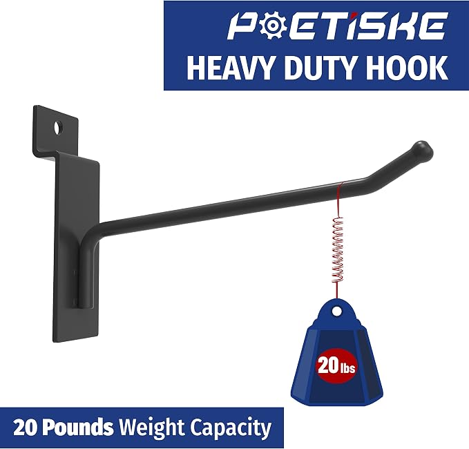 unp POETISKE Slatwall Hooks 32PC 10 Inch Slatwall Accessories Slatwall Panel - Image 4