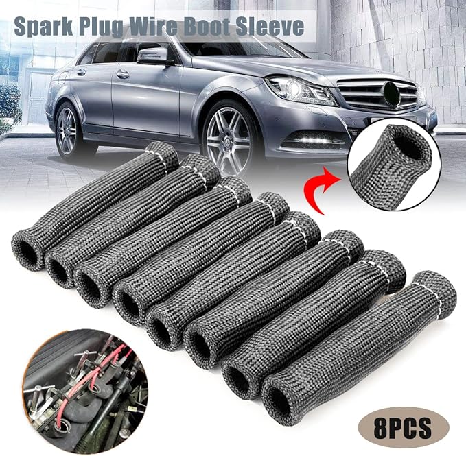 Spark Plug Wire Boots Thermal Protection Insulator Sleeve, 1200 Degree Heat - Image 4
