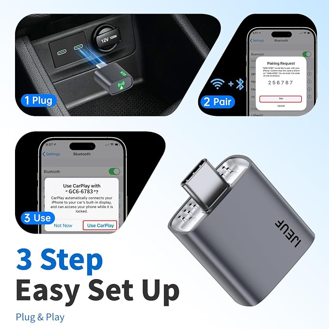 Wireless CarPlay Adapter for Apple iPhone 2025 Upgrade, Converts Factory Wired - Image 5