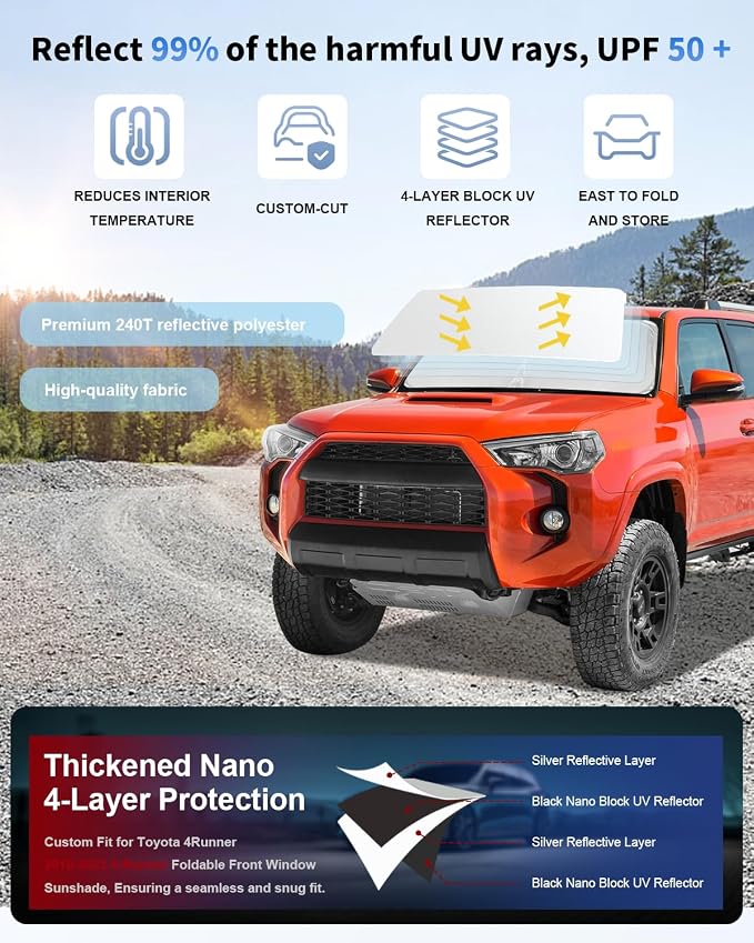 for Toyota 4Runner Windshield Sun Shade Sunshade - Image 2