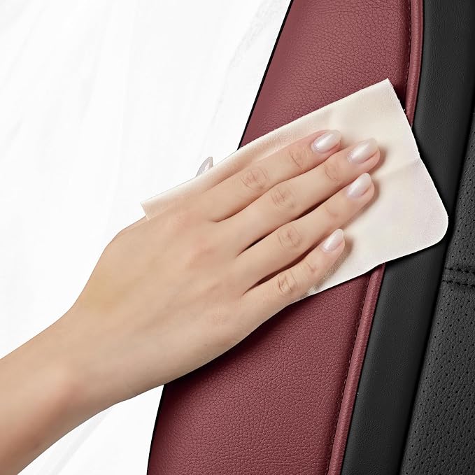 Road Comforts Leather Seat Covers, Breathable Car Seat Covers Full Set - Image 4