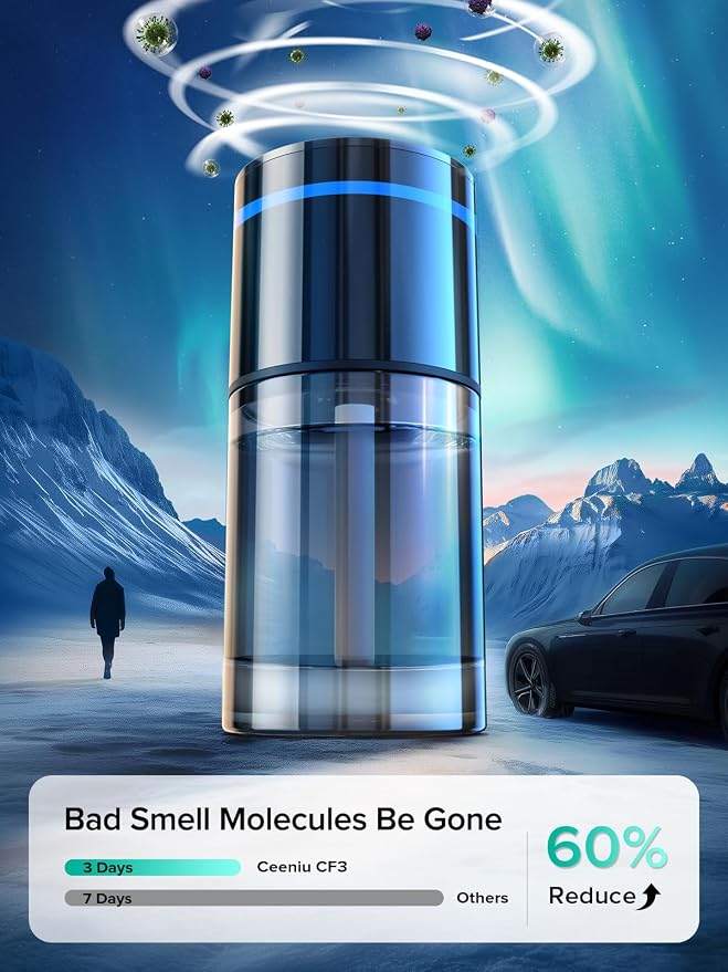Ceeniu Smart Car Air Freshener, New Car Smell, Larger 135ml Capacity, - Image 3