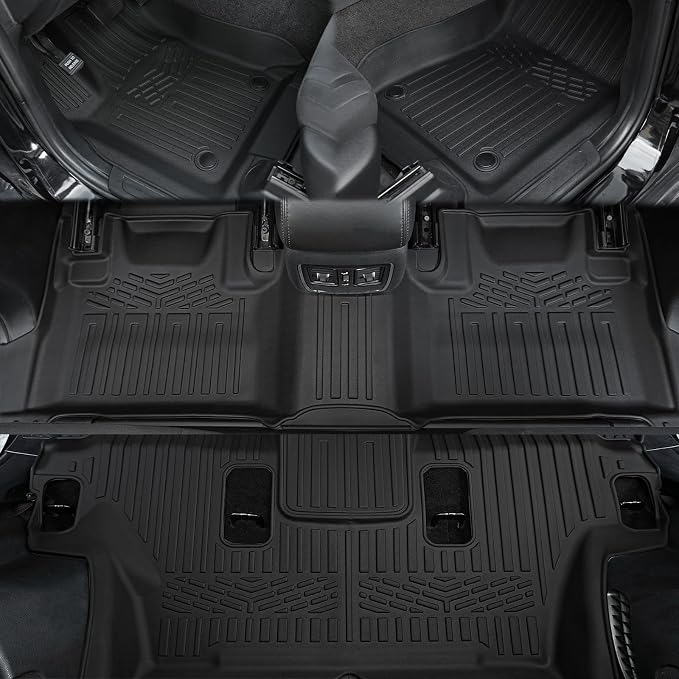 Floor Mats for 2016-2024 2025 Dodge Durango 6-seat, All Weather TPE Cargo Liner - Image 2