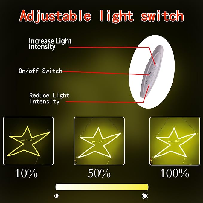 Star Classroom Neon Sign, Your Did It Star LED Neon Light Sign - Image 4