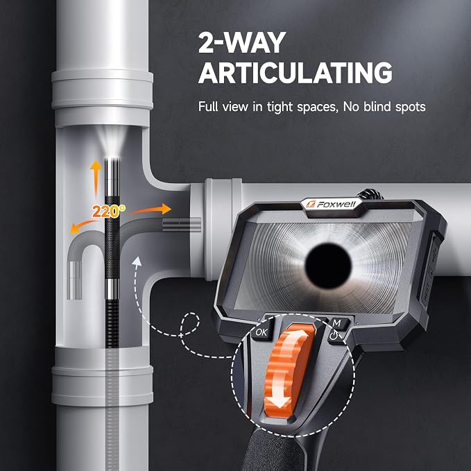 FOXWELL Y400 2-Way Articulating Borescope Camera - Image 3