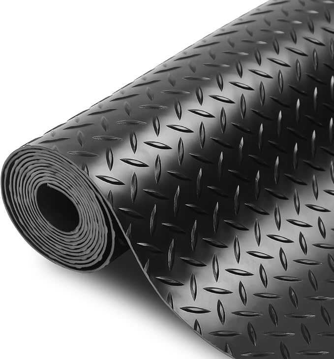SEAL 4 x 10 Ft Premium Garage Floor Mat, Solid 2.8mm Thickened Black Commercial by SEAL