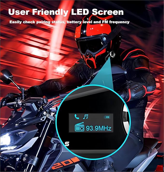 Fodsports FX6S Motorcycle Helmet Bluetooth, 1000m Motorbike Intercom Bluetooth - Image 3
