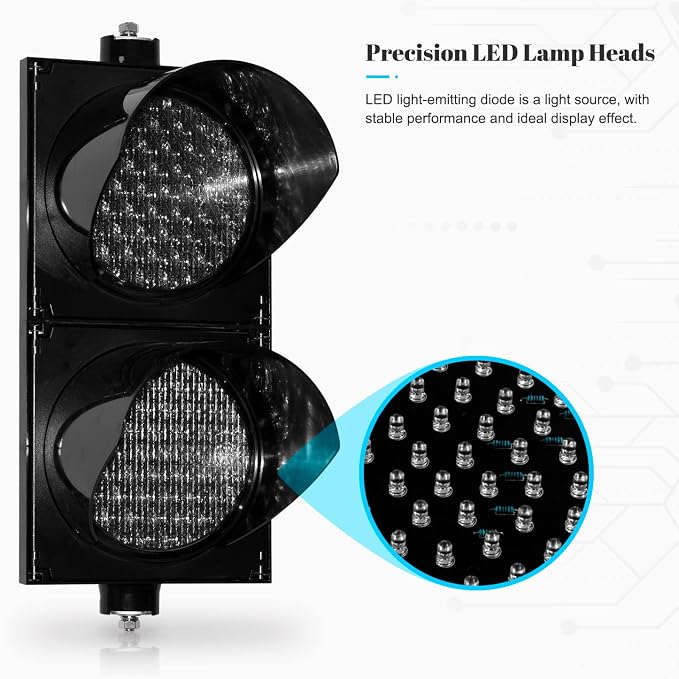 BBMI AC85-265V Red/Yellow 200mm Traffic Light, Stop and Go Light, Led Traffic - Image 4
