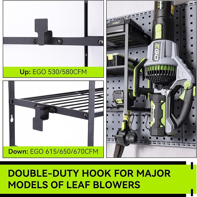 KAFAHOM Leaf Blower and Weedeater Hanger, Lawn Power Tool Organizer Wall Mount - Image 2