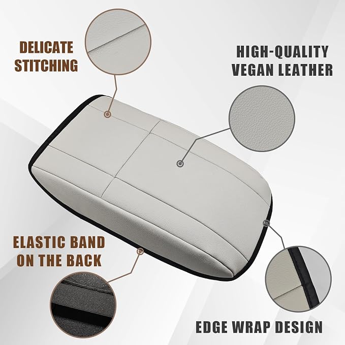 Muslogy for Accord 2023-2025 Center Console Cover Armrest Pad Vegan Leather - Image 4