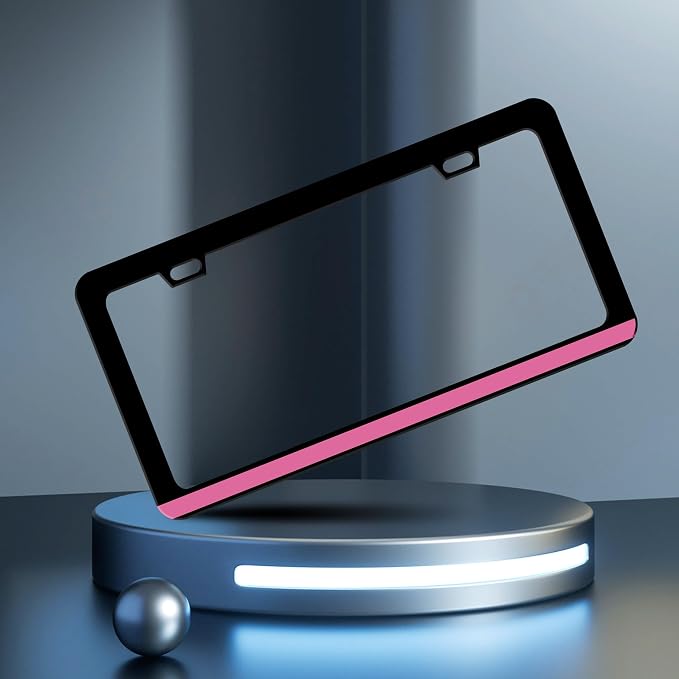 Breast Cancer Awareness License Plate Frame Pink Ribbon License Plate Frames - Image 2