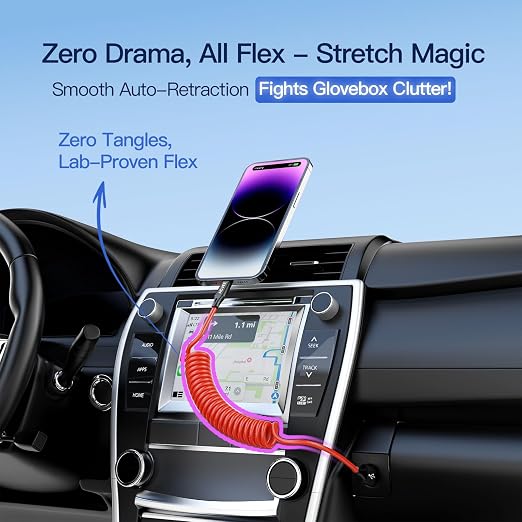 AGVEE 2 Pack 5ft Coiled Short USB to Lightning Charging Cable 3A Fast Charger - Image 3