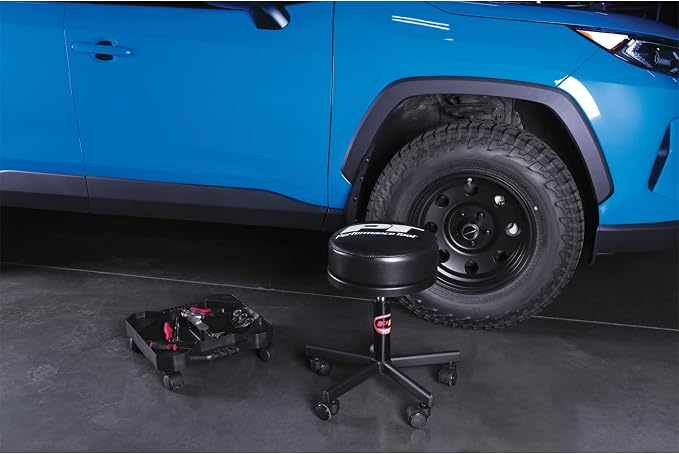 Performance Tool W85033 Extra-Thick Big Top Pneumatic Rolling Shop Stool - Image 2