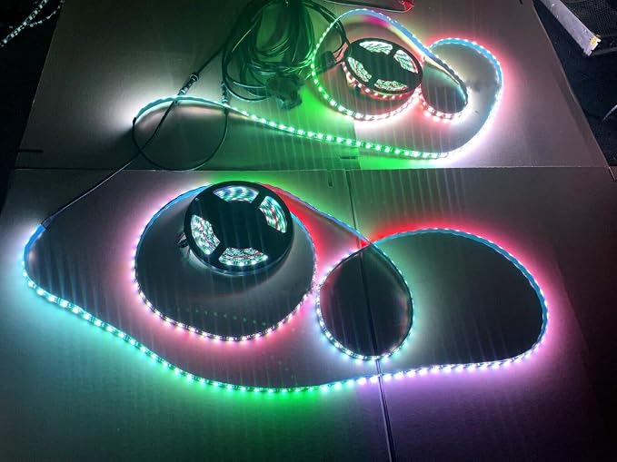 Black Out Full Tinted Smoked LEDs x4PCS 2FT 24" 60CM RGB Dream Color Chasing - Image 4