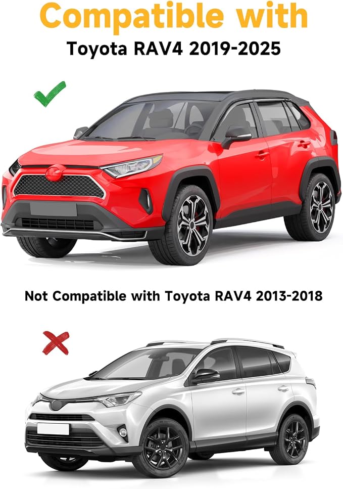 Tape-On Window Rain Guards Fit for Toyota RAV4 2019 2020 2021 2022 2023 2024 - Image 4