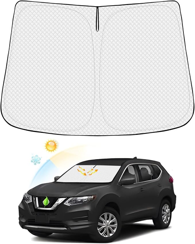 Windshield Sun Shade for 2021-2025 2026 Nissan Rogue Thicken 6-Layer Foldable by Canvcle