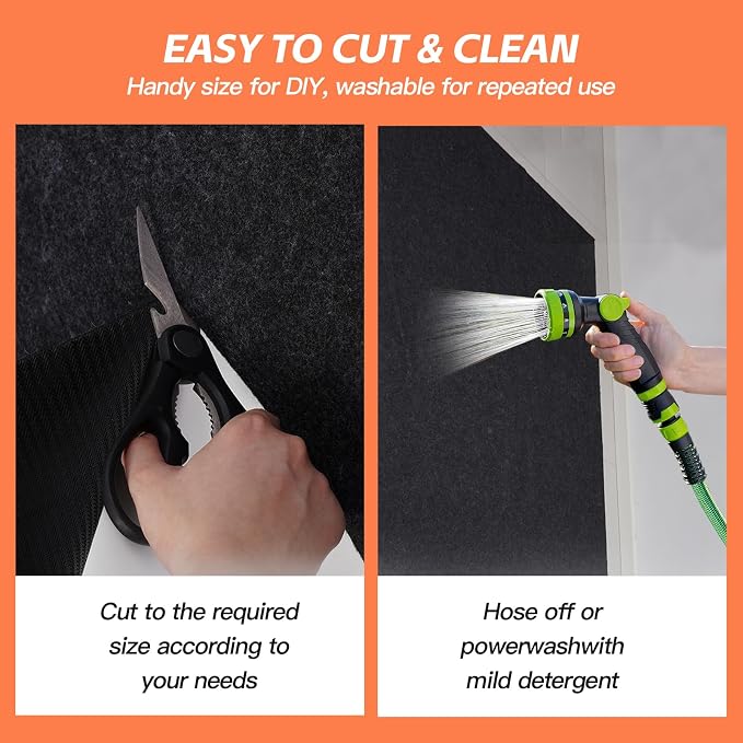 7.5'x 20' Garage Floor Mat & Oil Spill Mat, Heavy Duty Under Car Mat - Image 5