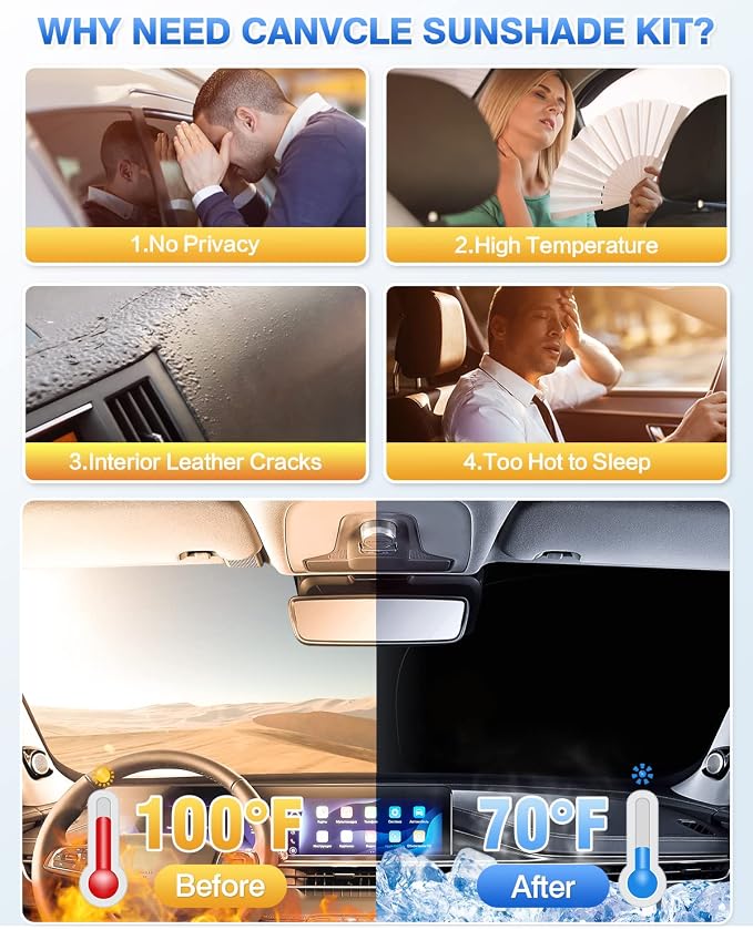 Windshield Sun Shade for 2019-2025 2026 Chevrolet/Chevy Blazer Accessories Side - Image 3
