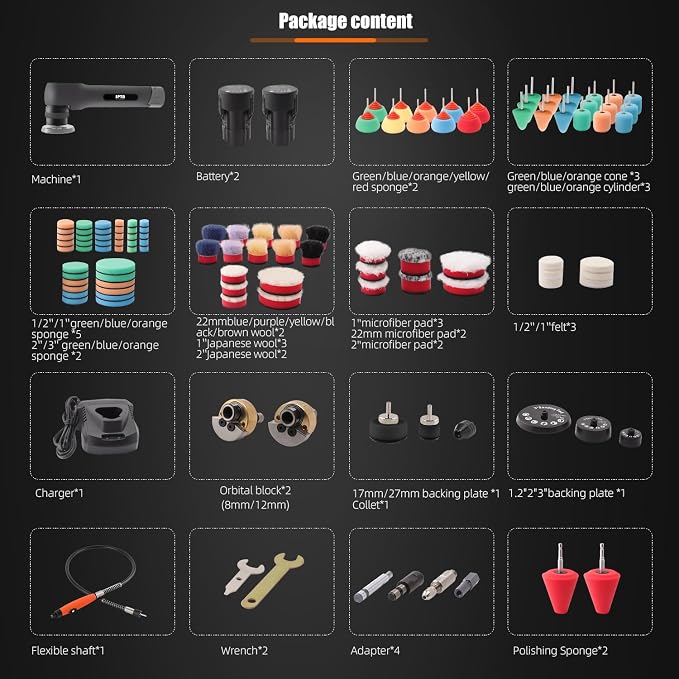 Cordless Mini Polisher, SPTA 12V Cordless Polisher - Image 2