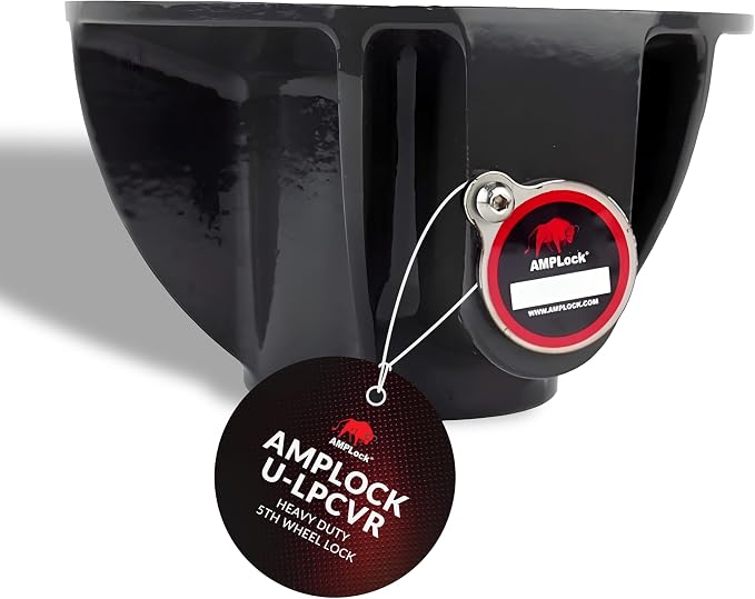 AMPLock - U-LPCVR Heavy Duty 5th Wheel Lock, Patented Cylinder Lock, Travel by AMPLock