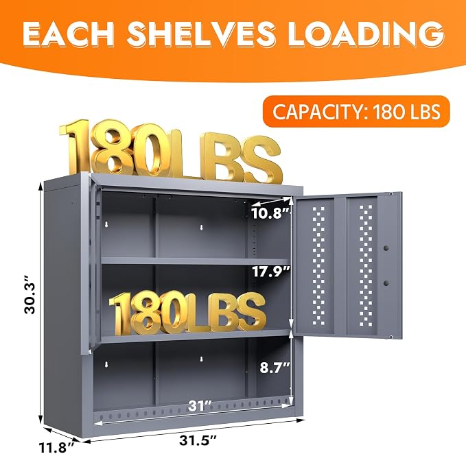 Metal Wall Storage Cabinet - Image 2