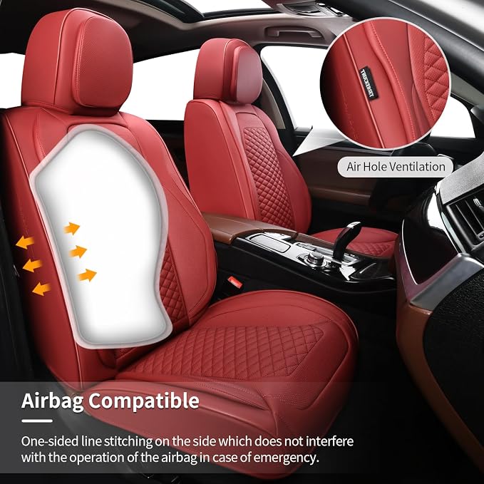 2 Packs Car Seat Covers Leather Car Seat Covers Universal Seat Covers - Image 4