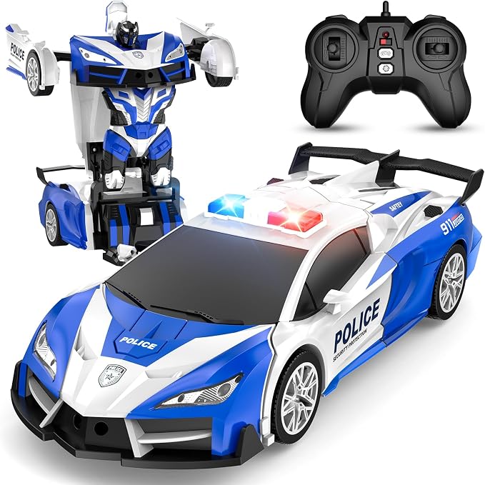 Remote Control Car for Boys 4-7, 2.4GHz RC Car 1:18 Scale, One-Button by Febyhim