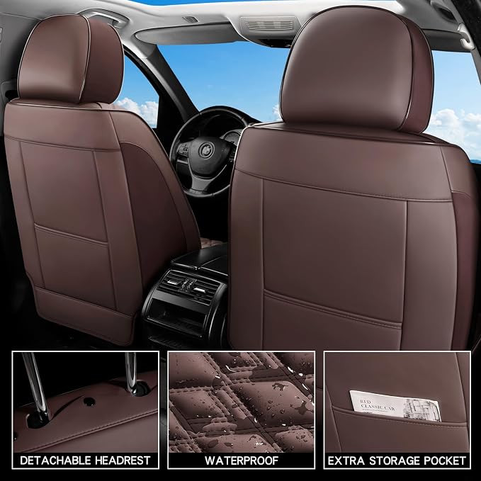 Car Seat Covers Full Set, Leather Seat Covers - Image 7