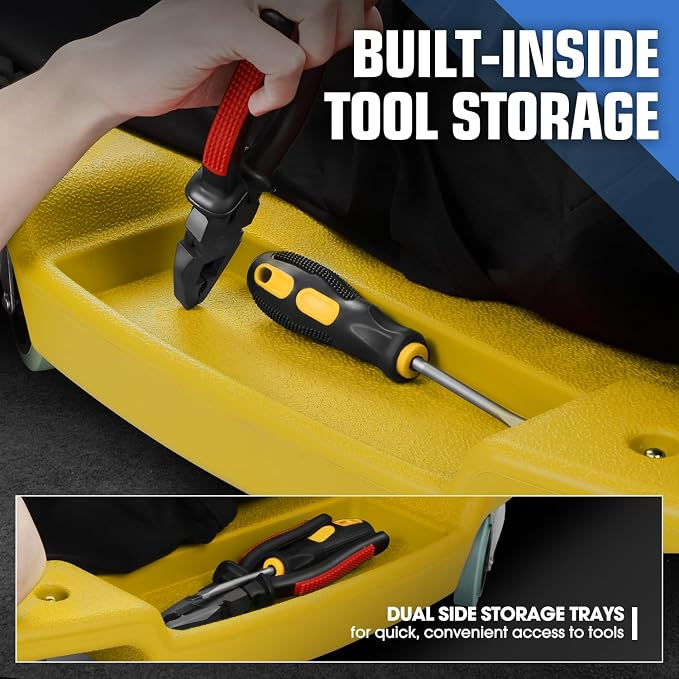 DNA MOTORING 48 Inches Heavy-Duty Low-Profile Roller Automotive Creeper - Image 3