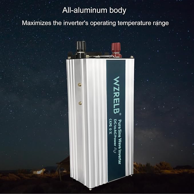 WZRELB 1000W Pure Sine Wave Inverter 48V DC to 110V 120V AC, Car Power Inverter - Image 5