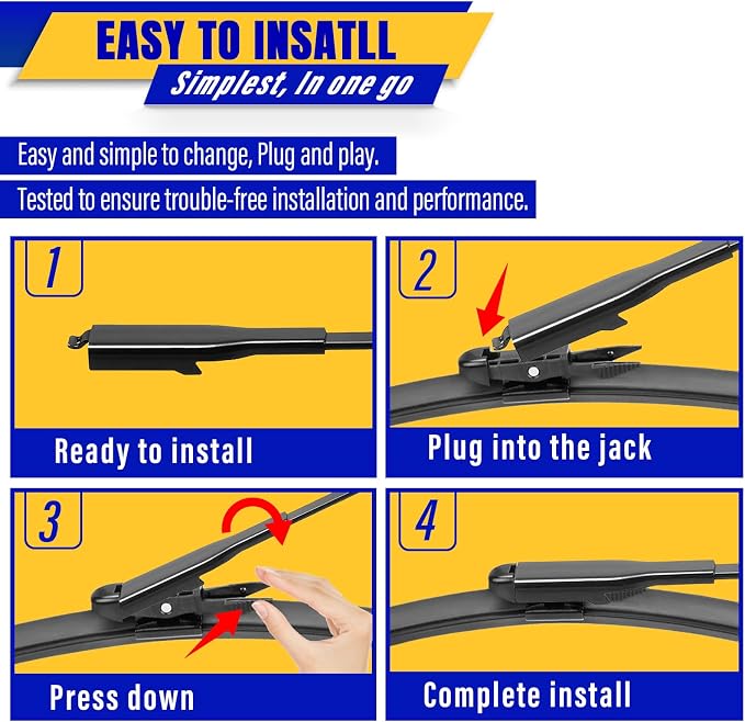 3 wipers Replacement for 2013-2016 GMC Acadia, Windshield Wiper Blades Original - Image 8